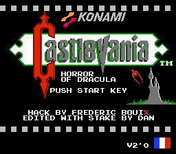 Castlevania - Horror of Dracula (2.0 Easy Version) Title Screen